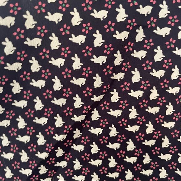 Sketchbook Anthropologie navy & white rabbit print sleeveless top Peter Pan XS - Picture 4 of 9